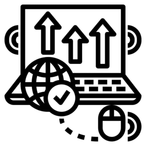 The image illustrates a computer indicating the website and how identifying the ideal customer iis key to optimisation